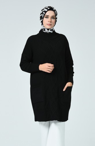 Pocket Tricot Sweater Black 4191-02