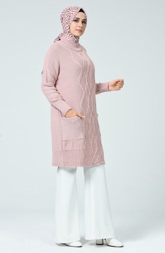 Pocket Tricot Sweater Pink 4191-06