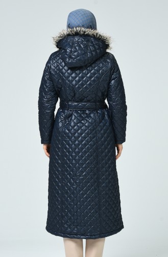 Hooded quilted Coat 504221-02 Navy Blue 504221-02