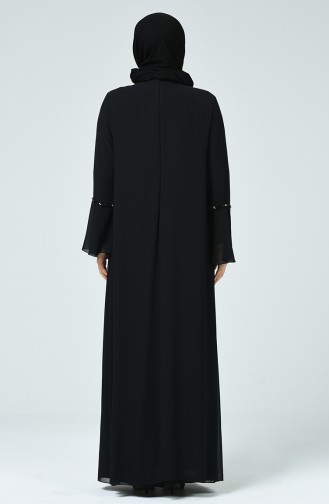 Black Hijab Evening Dress 6293-01
