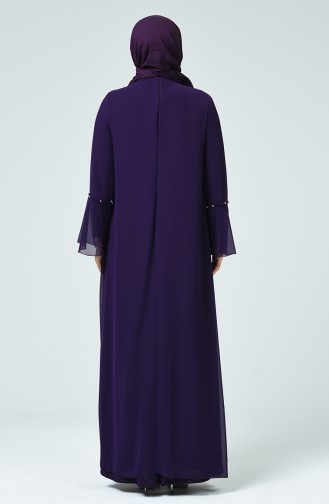 Purple Hijab Evening Dress 6293-02