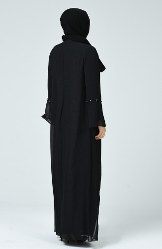 Schwarz Hijab-Abendkleider 6293-03