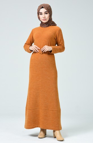 Mustard Hijab Dress 5279-05