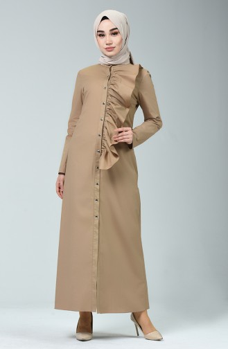 Camel Hijab Dress 5058-02