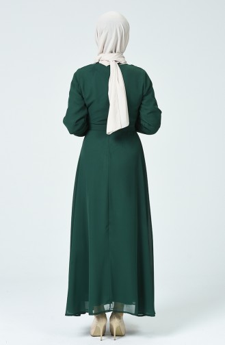 Emerald Green Hijab Dress 1712-05