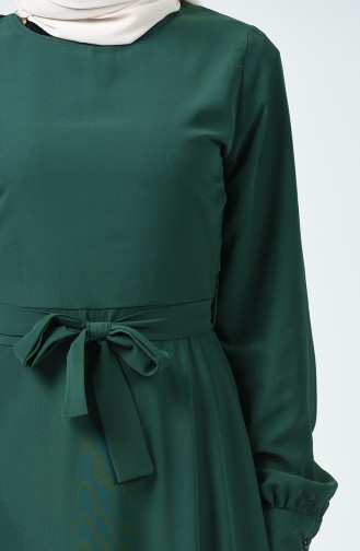 Emerald Green Hijab Dress 1712-05