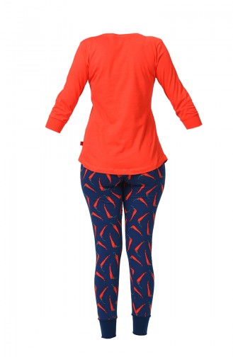 Bayan Pijama Takımı 902110-B Kırmızı