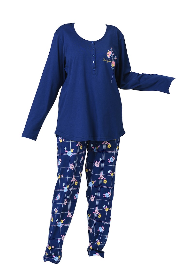 Ensemble Pyjama A Manches Longues Pour Femme Grande Taille 905103