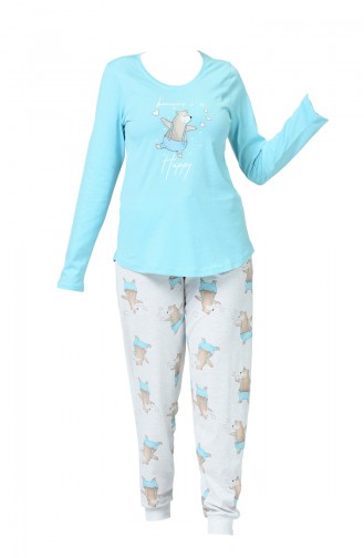 Hellblau Pyjama 905121-B