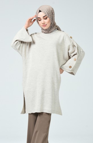 Poncho Tricot Demi Manches 0942-01 Beige 0942-01