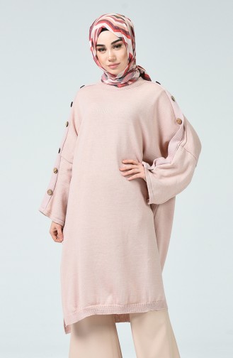 Half Sleeve Tricot Poncho Powder 0942-02