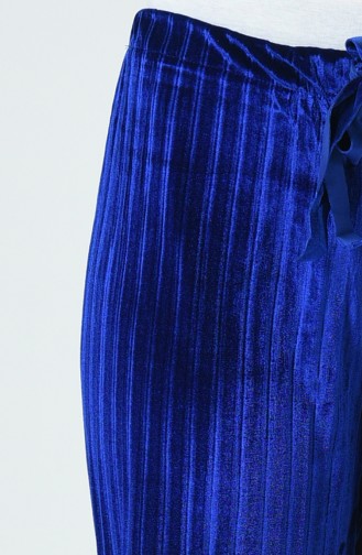 Pantalon Plissé Velours 2501-01 Bleu Roi 2501-01