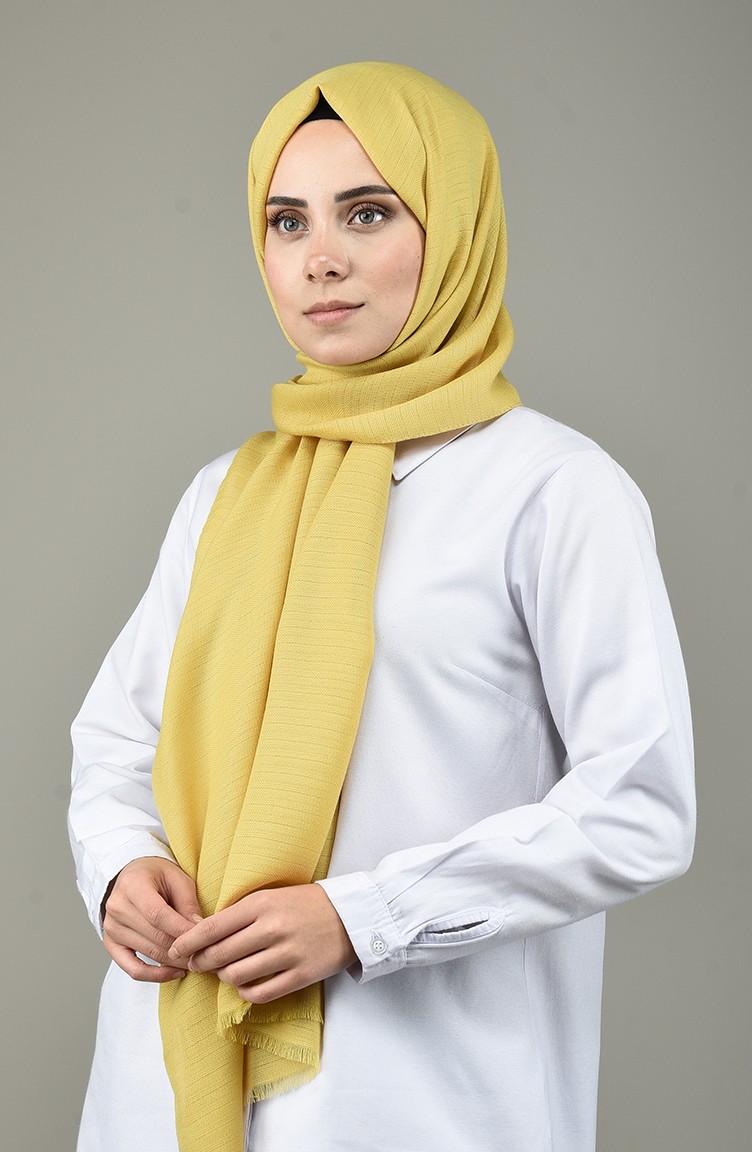 شال لون ذهبي 13158 13 Sefamerve