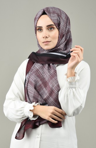 Châle Coton à Motifs 95318-06 Violet 95318-06