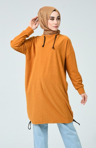 Velvet Sweatshirt Mustard 5283-01