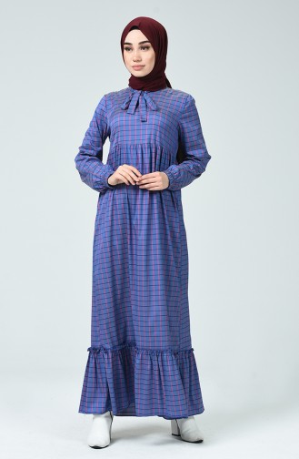 Indigo Hijab Dress 1348-01