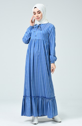 Blue Hijab Dress 1348-04