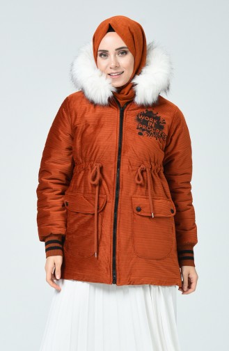 Brick Red Winter Coat 4526-03
