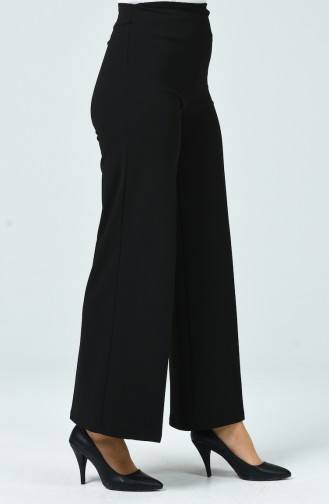 Knitted wide Leg Pants 1740-03 Black 1740-03