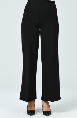 Pantalon Large en Tricot 1740-03 Noir 1740-03