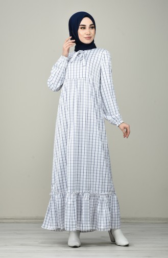 Ecru Hijab Dress 1348-02