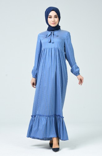 Blue Hijab Dress 1349-01