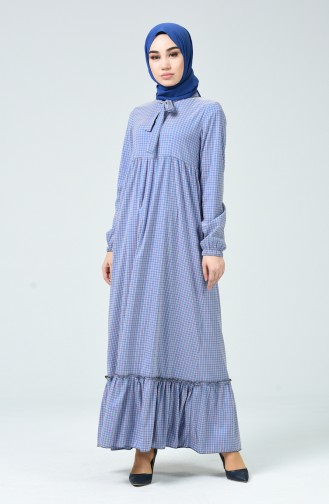 Dark Violet Hijab Dress 1349-02