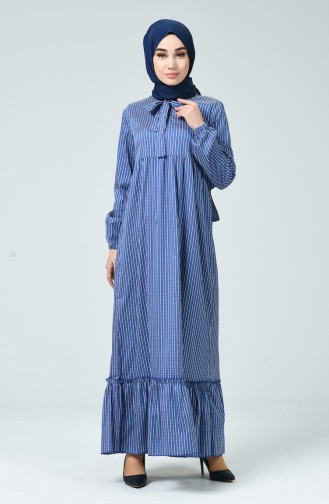 Pleated Dress Dark Blue 1349-07