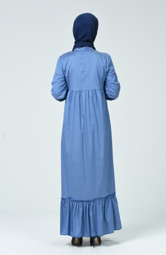 Robe Froncée 1350-04 Bleu 1350-04