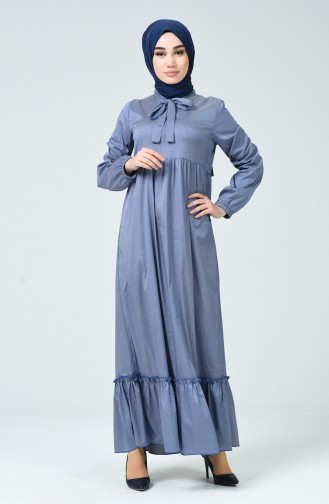 Pleated Dress Blue White 1350-06