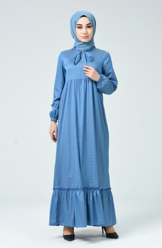 فستان مطوي فيروزي 1350-07