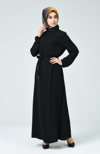 Schwarz Hijab Kleider 0048-01