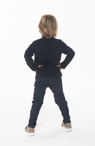 Boys Pant Shirt Suit Black White 079