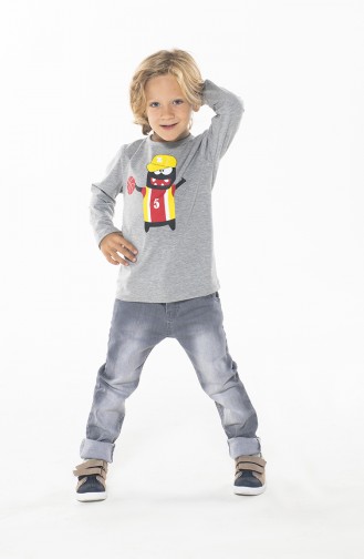 Ensemble Pour Enfant Garçon ZN-SS-080 Gris 080