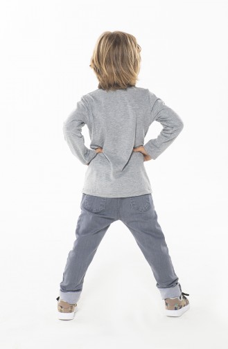 Boys Pant Shirt Suit Gray 080