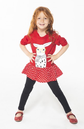 Ensemble Enfant Fille ZN-SS-089 Rouge 089