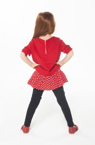 Ensemble Enfant Fille ZN-SS-089 Rouge 089