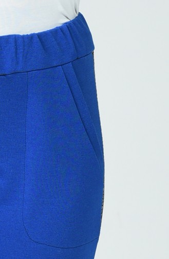 Side Striped Sweatpants Blue 0064-02
