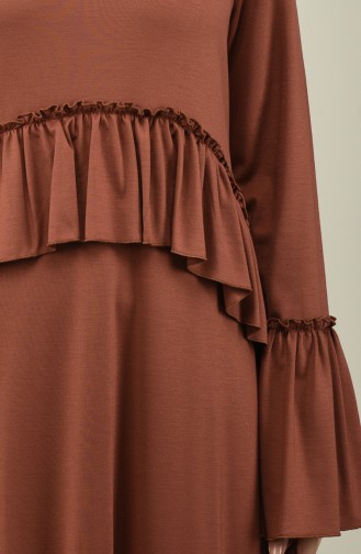 Pleated Dress Brown 8086-05