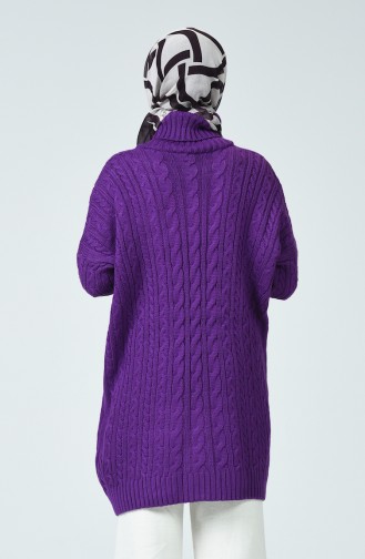 Tricot Long Sweater Purple 1939-01