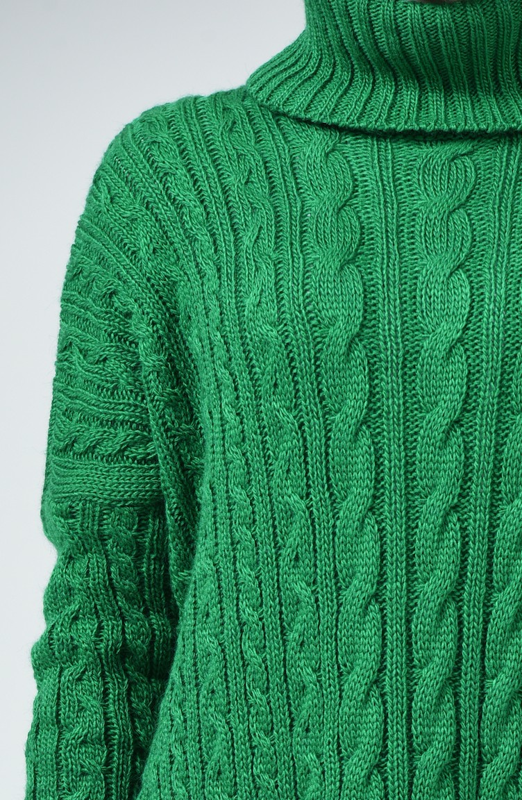 Tricot Long Sweater Emerald Green 1939 