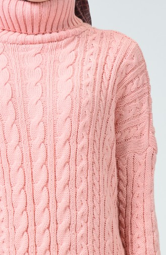 كنزة تريكو طويلة باودر 1939-05