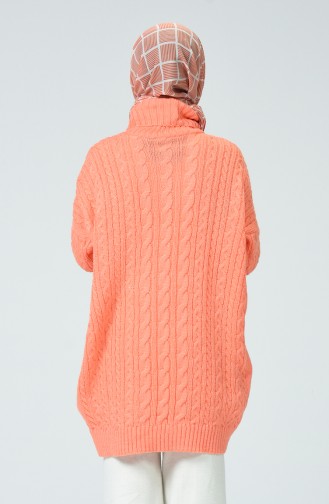 Tricot Long Sweater Salmon Color 1939-07