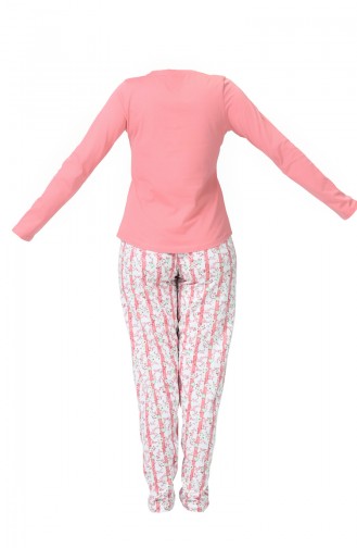 Ensemble Pyjama à Manches Longues Pour Femme 904087-B Rose Pâle 904087-B