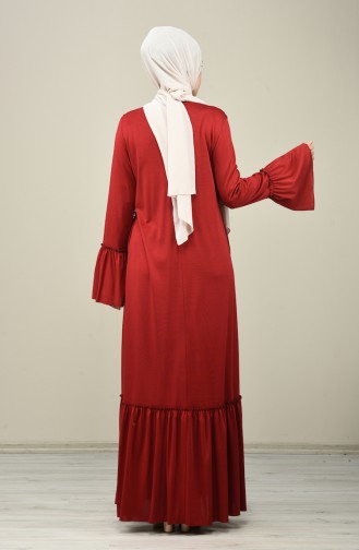 Pleated Dress Red 8086-02