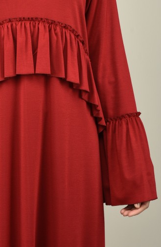 Pleated Dress Red 8086-02