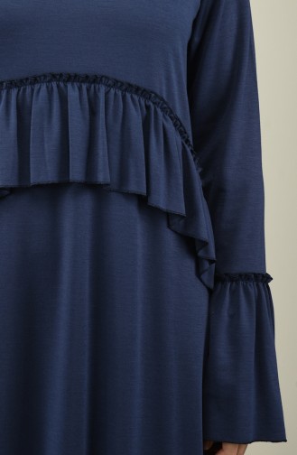 Pleated Dress Navy Blue 8038-04