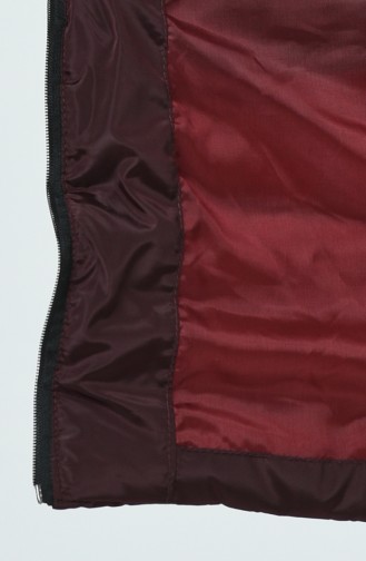 Hooded Quilted Jacket Bordeaux 0553-02