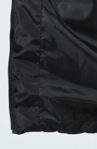 Manteaux Matelassé a Capuche 0553-04 Noir 0553-04