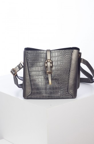 Women´s Cross Shoulder Bag Platinum Croco 3011K-03